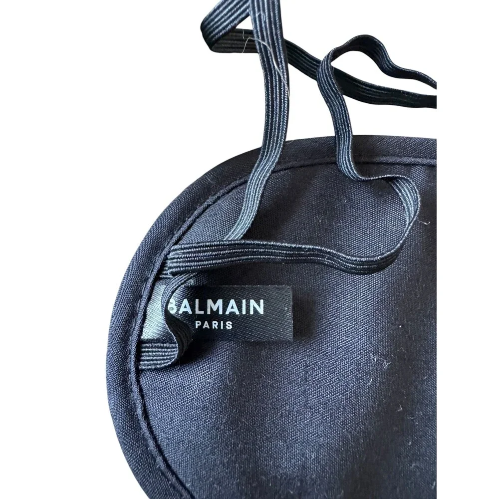 Balmain neoprene cosmetic bag pouch with comb & eye mask NEW